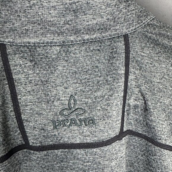 Prana Talon Jacket Grey Mens Size Medium Long Sleeve Mock Neck Running Quick Dry - Picture 7 of 16